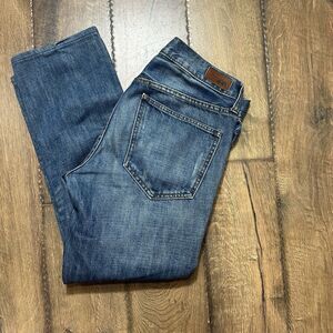 Ecko Unlimited 711 Slim Fit Mens Jeans Size 34 x 26.5 Med Wash Distressed/Ripped